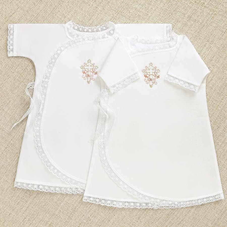 Крестильный комплект "Анна" для девочки с пеленкой фото 5