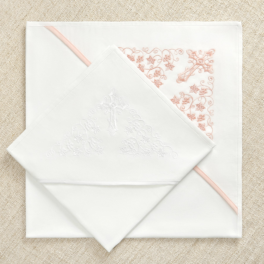 Пеленка для крещения с капюшоном "Листики" фото 5