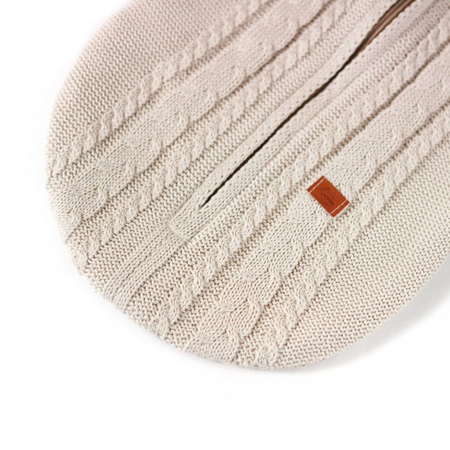 Вязаный кокон для новорожденного Loom топленое молоко фото 4