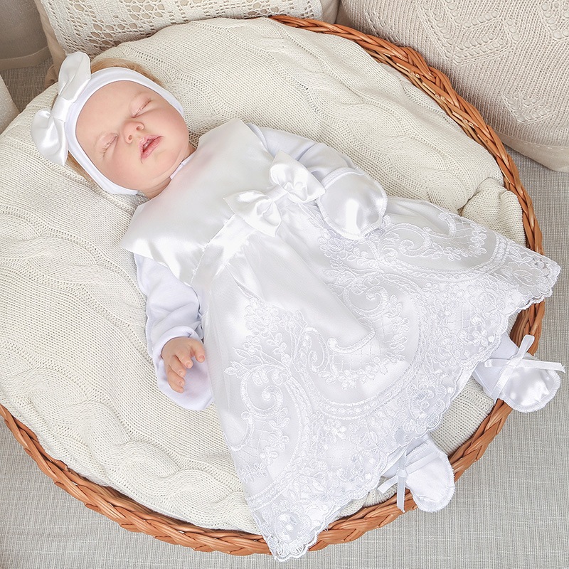 Комплект на выписку девочки "Самия" белоснежный фото 9