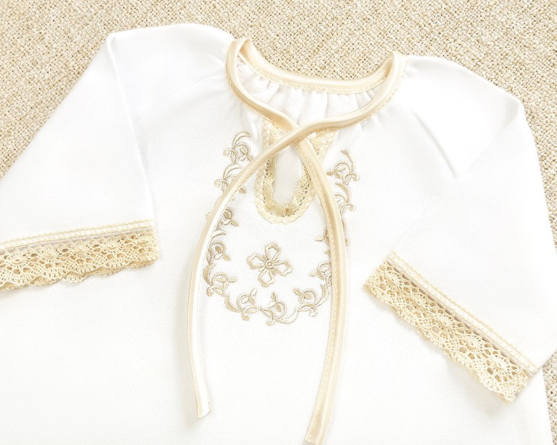 Крестильный комплект "Ульяна" для девочки с пеленкой фото 6