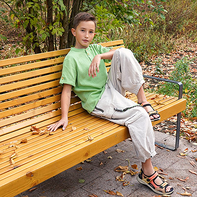 Рубашка для мальчика салатовый муслин