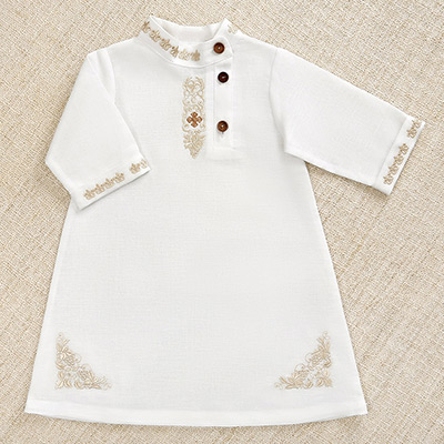 Крестильная косоворотка "Михаил" для мальчика - миниатюра фотографии товара в каталоге ЛиноБамбино