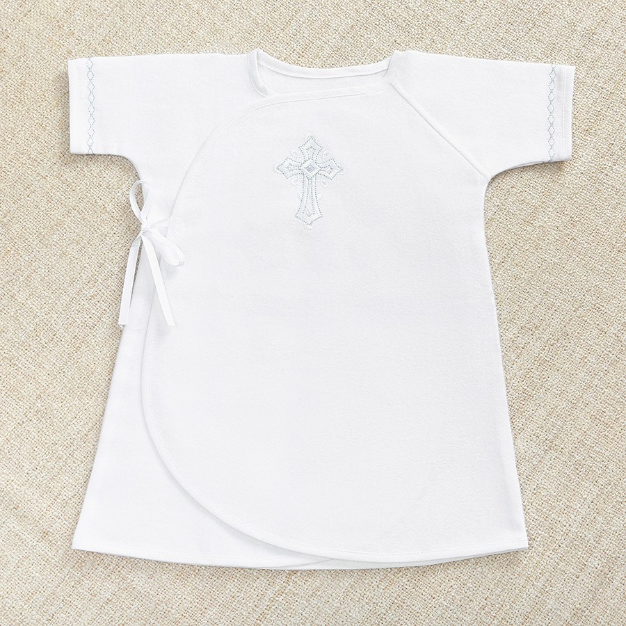 Фото товара "Крестильный набор "Голубое перышко" с полотенцем" при наведении