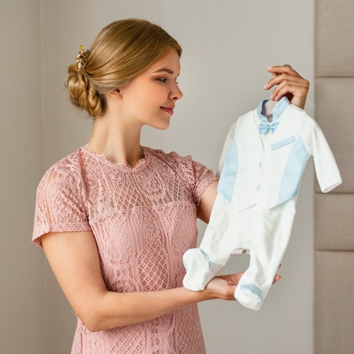 Костюмчик для мальчика "Мерлетто" голубой - миниатюра фотографии товара в каталоге ЛиноБамбино