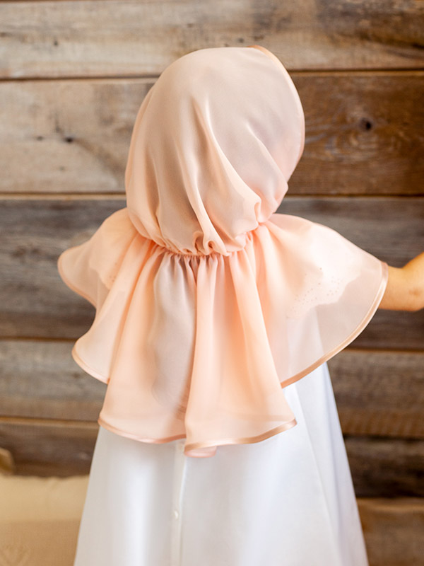 Фото товара "Детский капор для церкви "Марьяна"" из магазина ЛиноБамбино