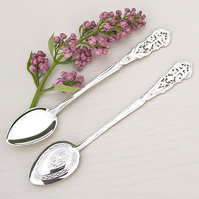 Серебряная ложка "Обвитый крест"