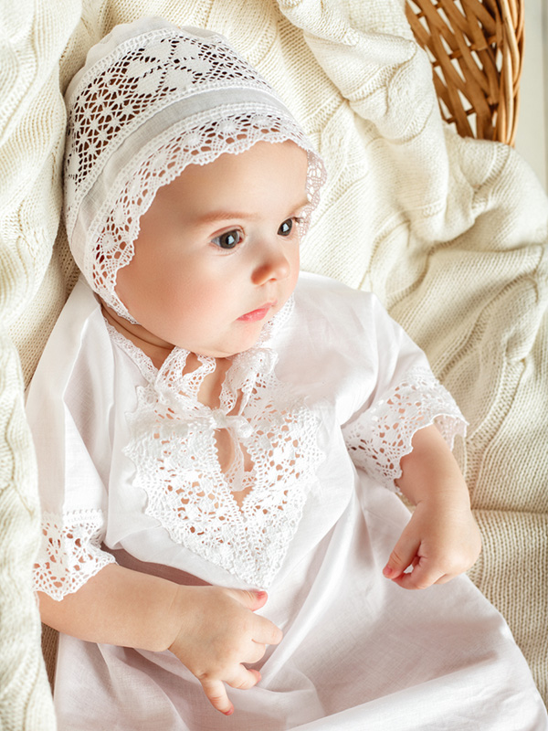 Крестильная рубашка "Ирина" для девочки фото 2