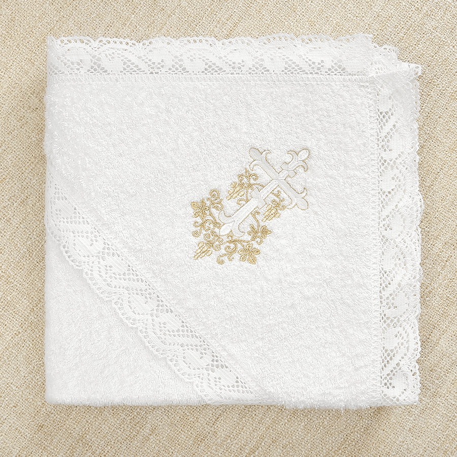 Детский крестильный набор "Золотая лоза" с полотенцем фото 4