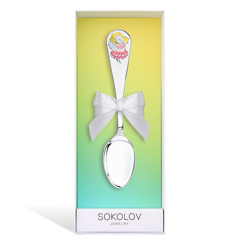 Серебряная ложка "Ангелочек со звездочкой"