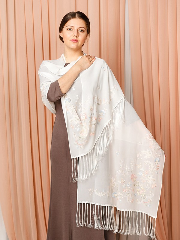 Шелковый палантин "Сказка" фото 3