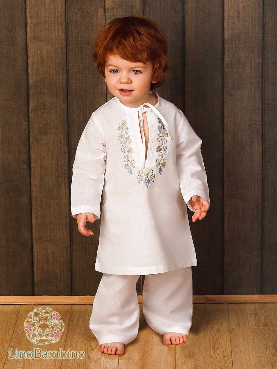 Крестильный комплект "Владимир" для мальчика с пеленкой фото 9