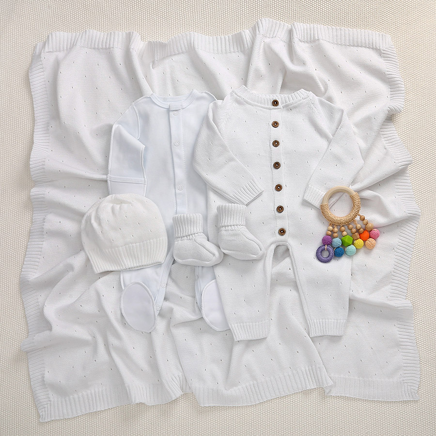 Набор комбинезон с пледом "Капелька" белый фото 5