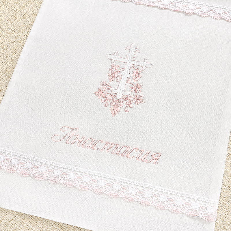 Мешочек для крестильных принадлежностей "Крест с лозой" фото 5