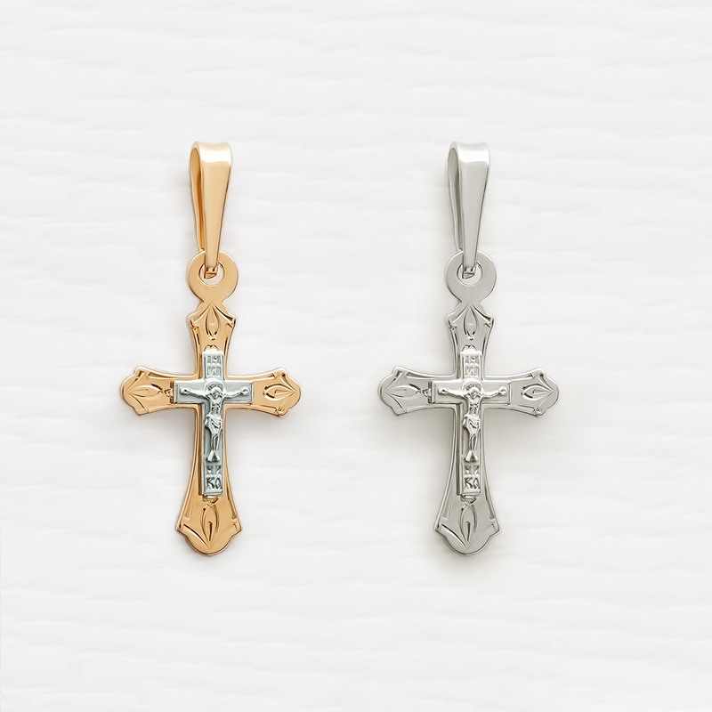 Золотой крестик 12715АКВ фото 1