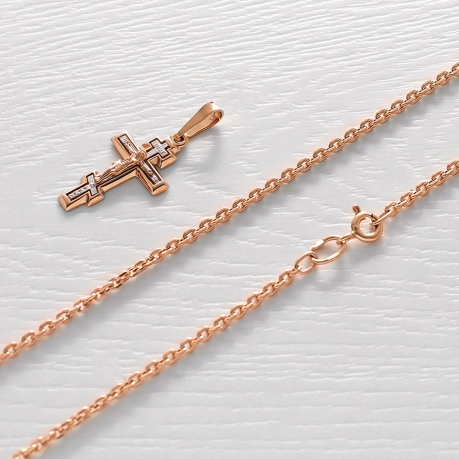 Золотая цепочка "Якорь" 0,6п фото 1