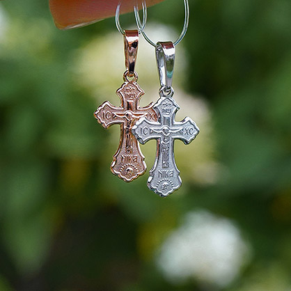 Золотой крестик 11205АКВ фото 1