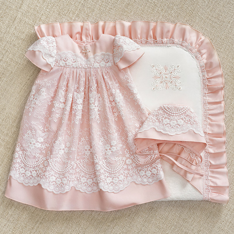 Махровая крестильная крыжма с оборкой "Жемчуг" фото 3