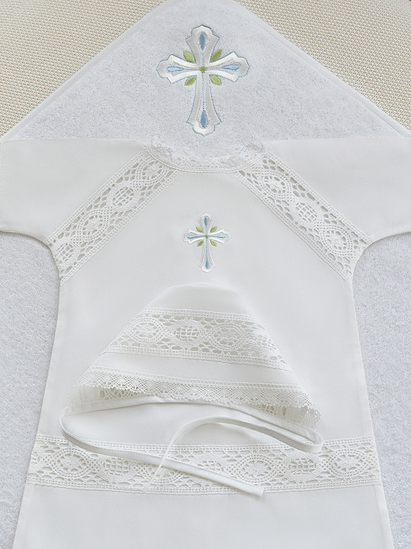 Крестильный набор для мальчика "Алексей" с полотенцем фото 7