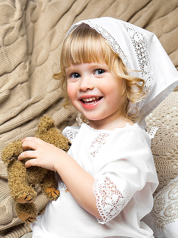 Косынка для девочки нарядная фото 1