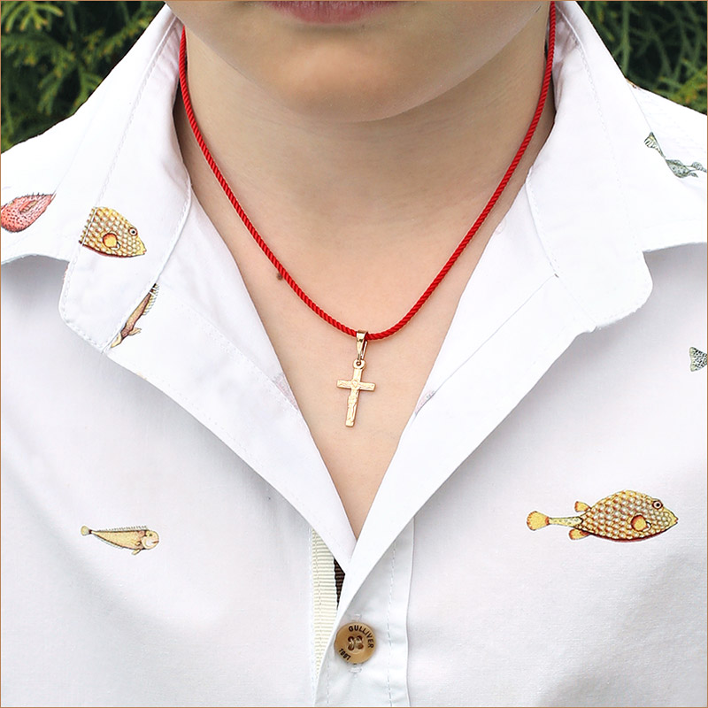 Золотой крестик 11987АКВ фото 2