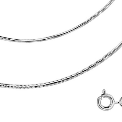 Цепь Шнурок 2730 из родированного серебра