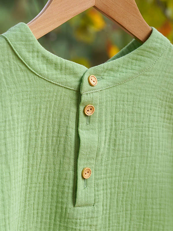 Рубашка для мальчика салатовый муслин фото 12