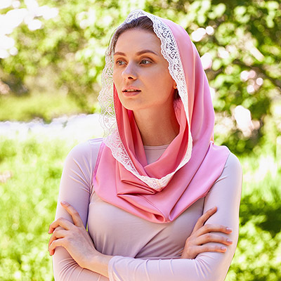 Церковный снуд-капюшон "Азалия" - фото из магазина ЛиноБамбино