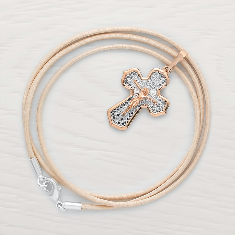 Золотой крестик 12694АКВ фото 5