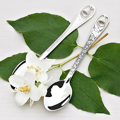 Серебряная ложка "Серафим" с колокольчиком