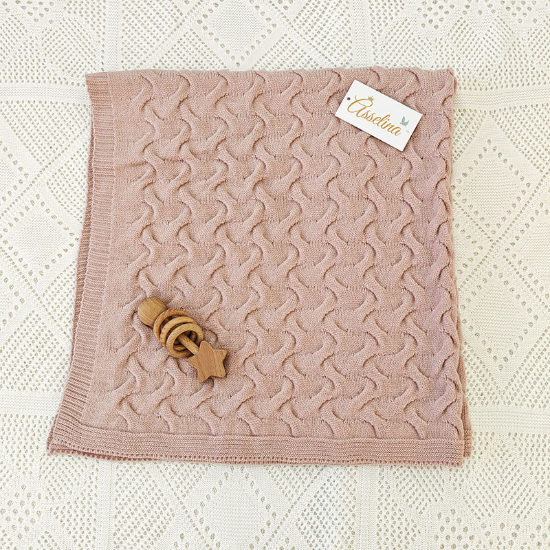 Плед "Остин",  пудра фото 3