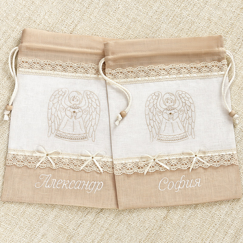 Мешочек для крестильных принадлежностей "Ангелочек" фото 7