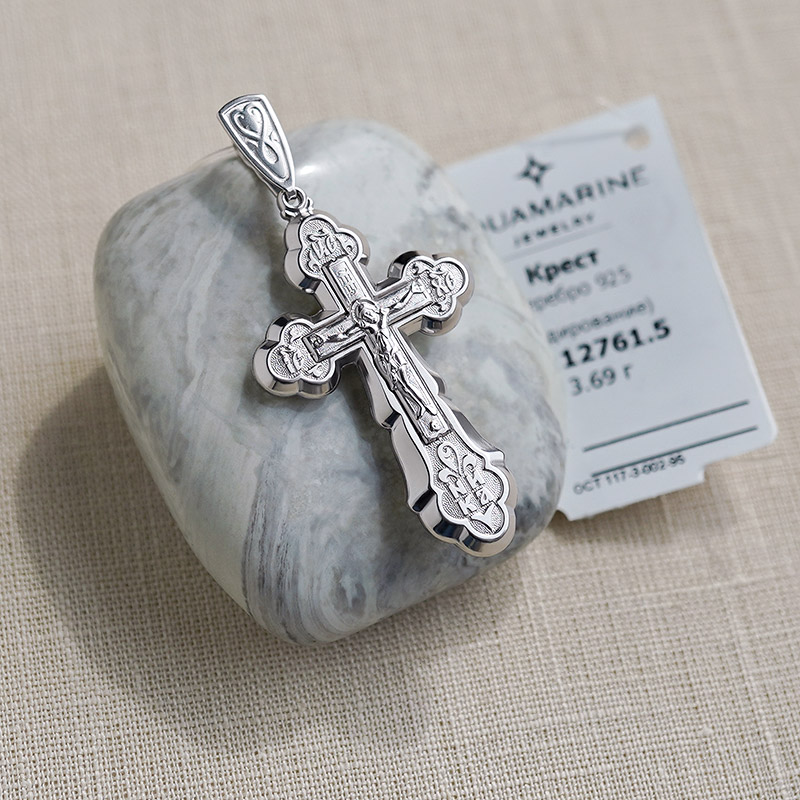 Серебряный крестик 12761АКВ фото 3