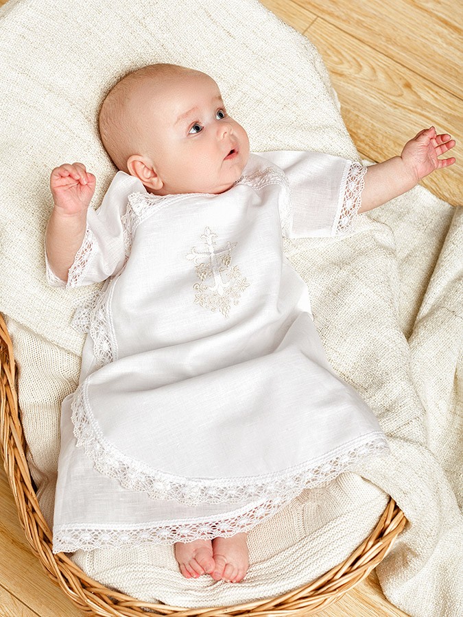 Крестильная распашонка "Серебряная лоза" фото 4