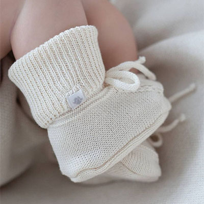 Носочки вязаные "Наследник", бежевые - миниатюра фотографии товара в каталоге ЛиноБамбино