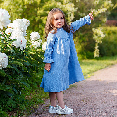 Фото товара "Платье Дымка джинс муслин" при наведении