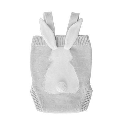 Фото товара "Боди и шапочка "Зайка" серый" при наведении