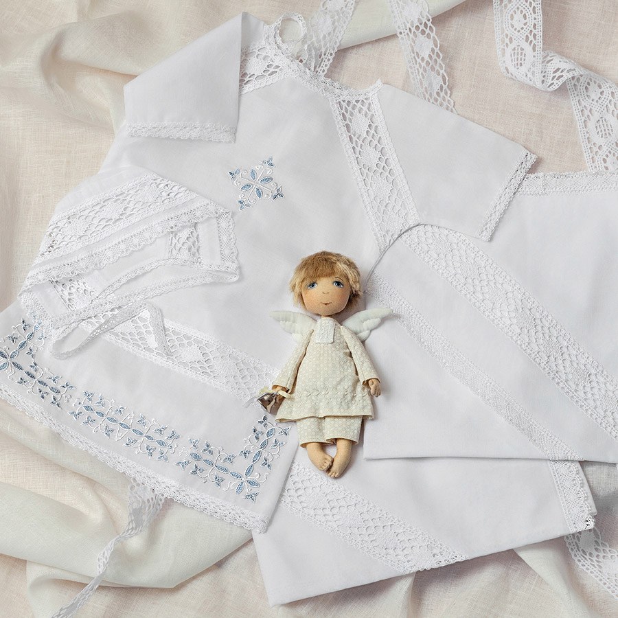 Крестильный комплект "Илья" для мальчика с пеленкой фото 2