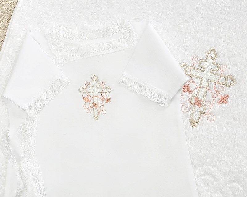 Крестильный набор для девочки "Анна" с полотенцем фото 8