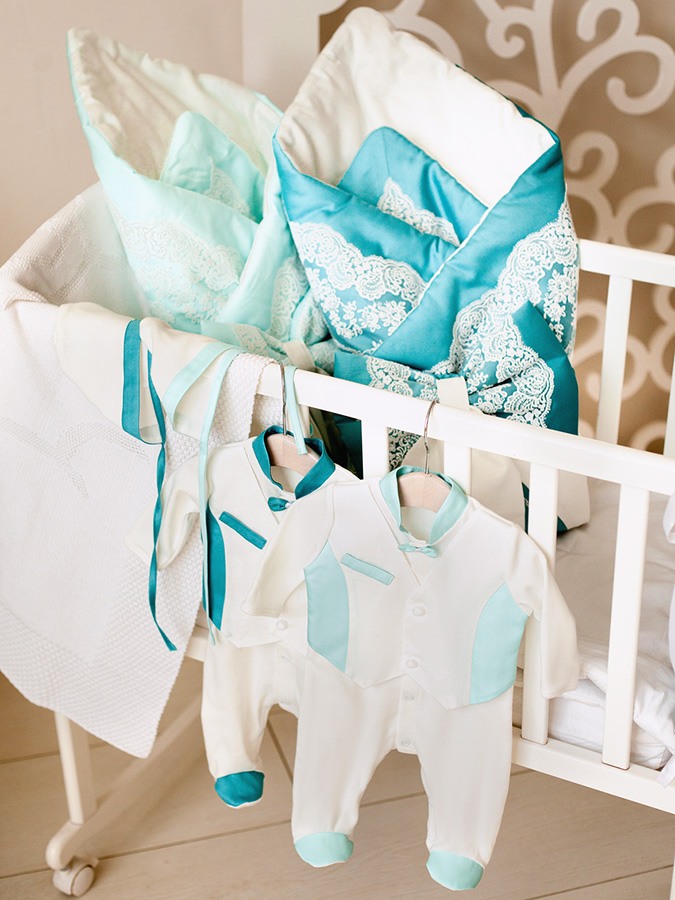 Костюмчик для мальчика "Мерлетто" аквамарин фото 3