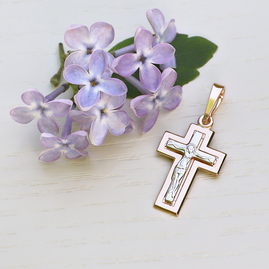 Золотой крестик 11989АКВ фото 2