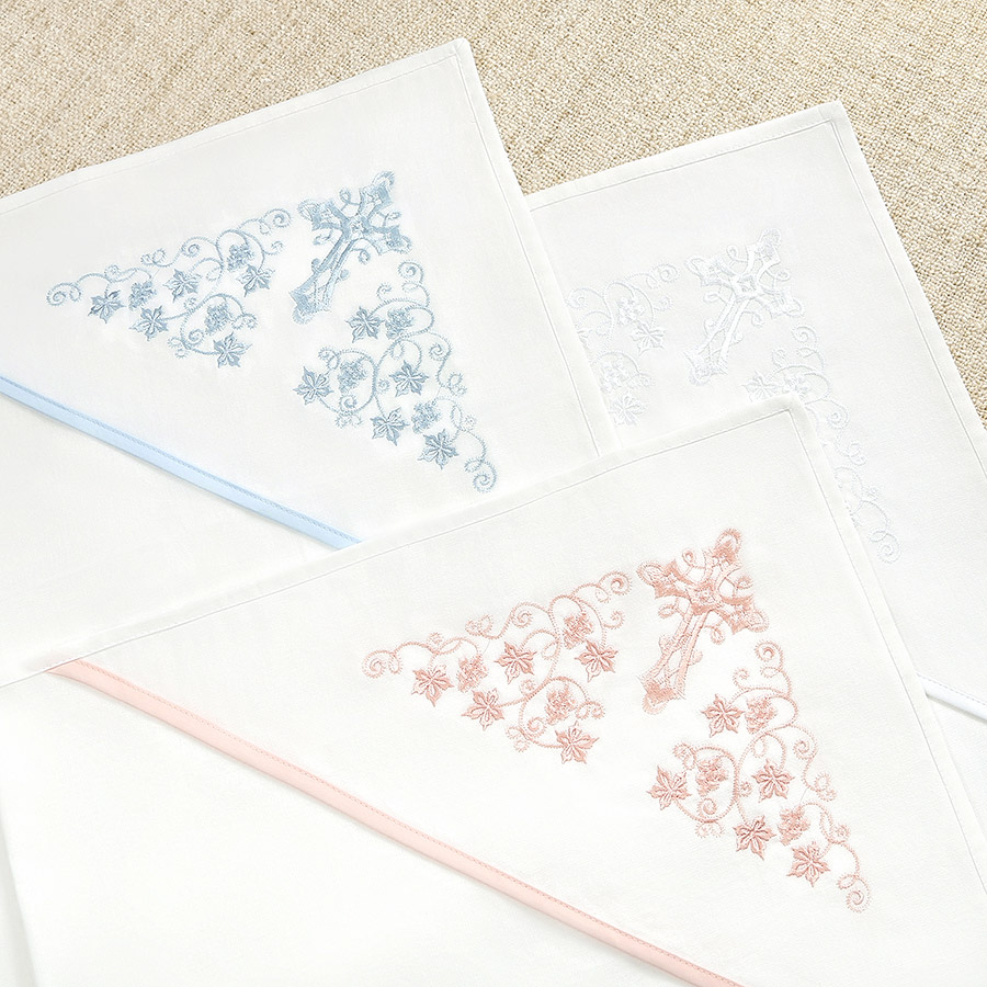 Пеленка для крещения с капюшоном "Листики" фото 4