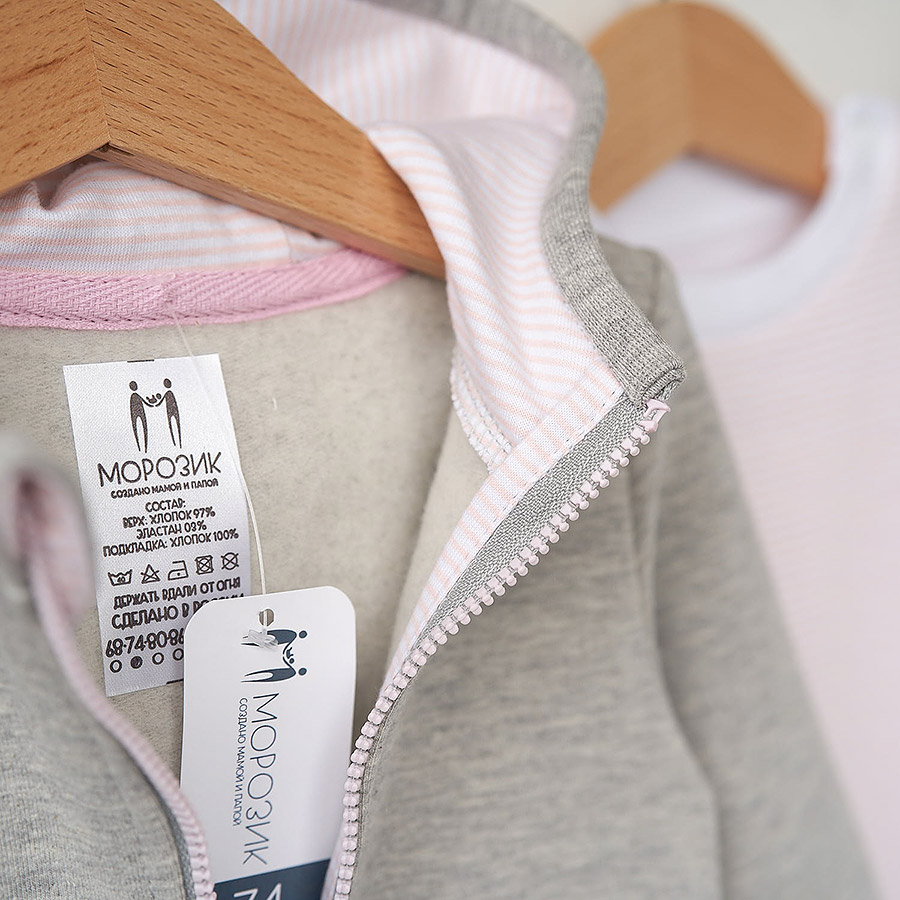 Комбинезон Морозик серо-розовый фото 5