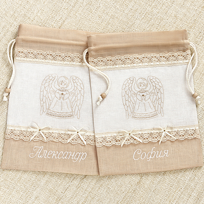 Фото товара "Мешочек для крестильных принадлежностей "Ангелочек"" при наведении