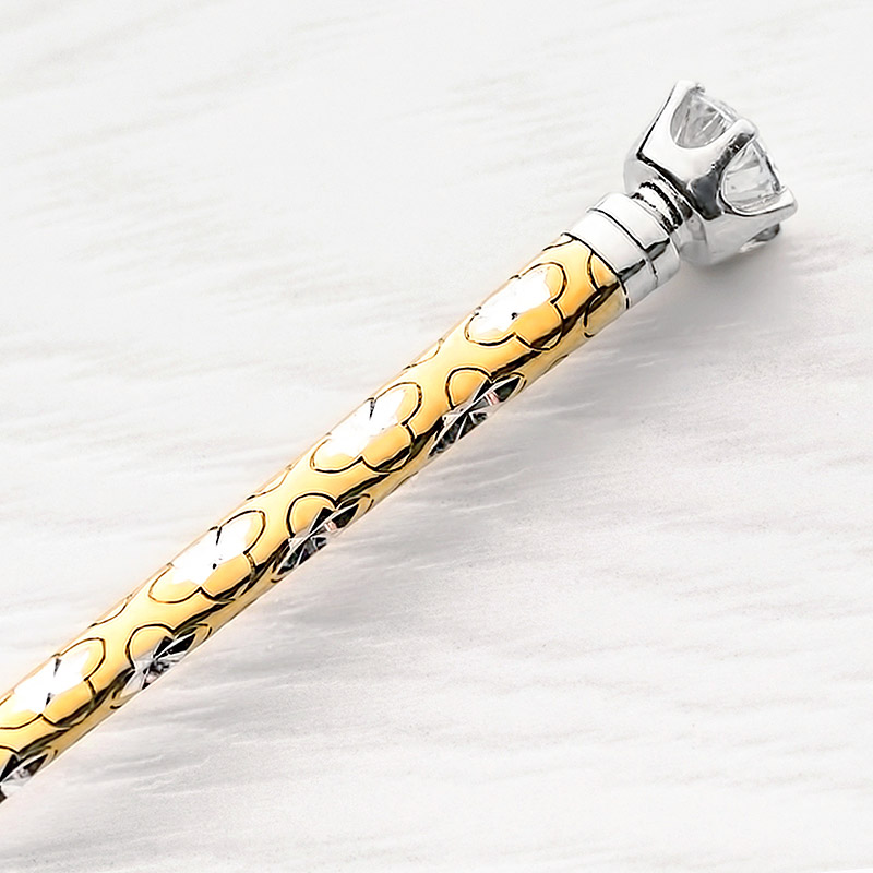 Серебряная ложка с позолотой и фианитом фото 5