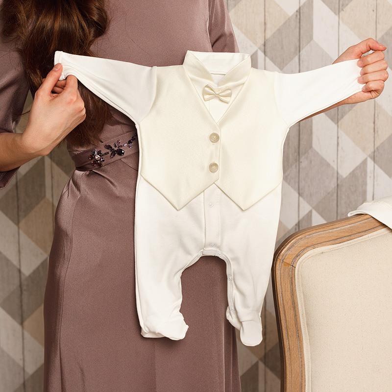 Фото товара "Комплект на выписку мальчика "Самия" аквамарин" из магазина ЛиноБамбино