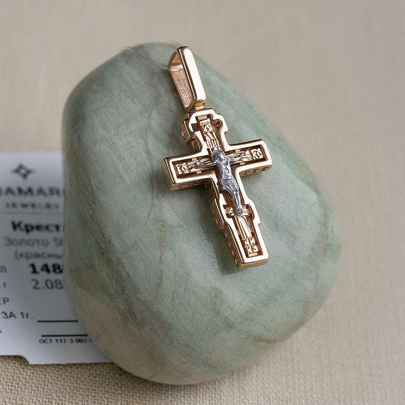 Золотой крестик 14869АКВ фото 5