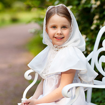 Платок-капюшон для девочки "Василиса" - фото из магазина ЛиноБамбино