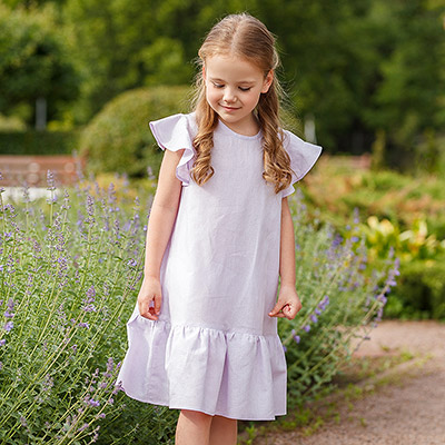 Фото товара "Платье Нимфа нежная сирень лён" при наведении