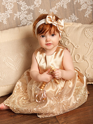 Костюмчик с платьем "Асселина" какао - миниатюра фотографии товара в каталоге ЛиноБамбино